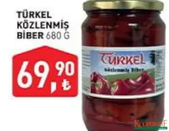 TÜRKEL KÖZLENMİŞ BİBER 680 G fiyat ve kampanya bilgisi